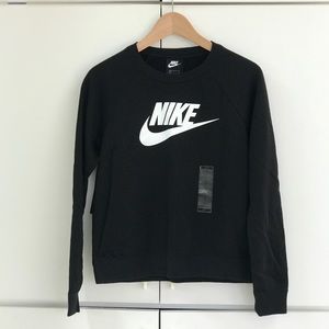 NIKE Black Standard Fit Crewneck Sweater